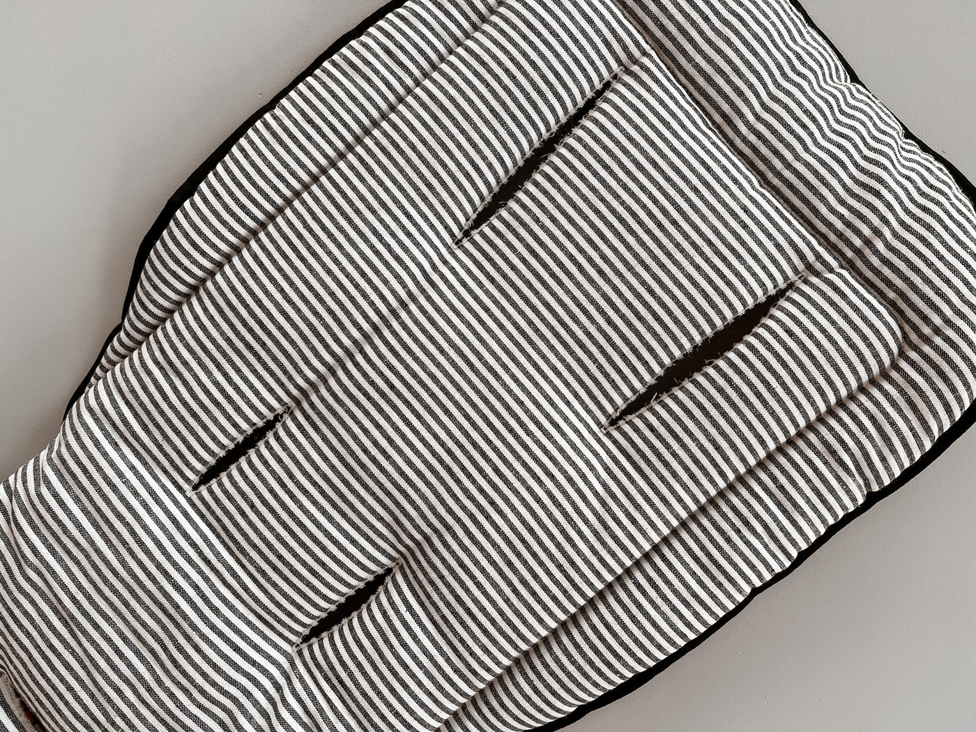 Pram Liner - Midnight Stripe Linen (Pre-order June)