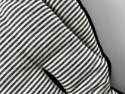 Pram Liner - Midnight Stripe Linen