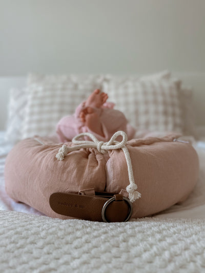 Baby Nest - Dusty Pink Gingham - Audrey & Me