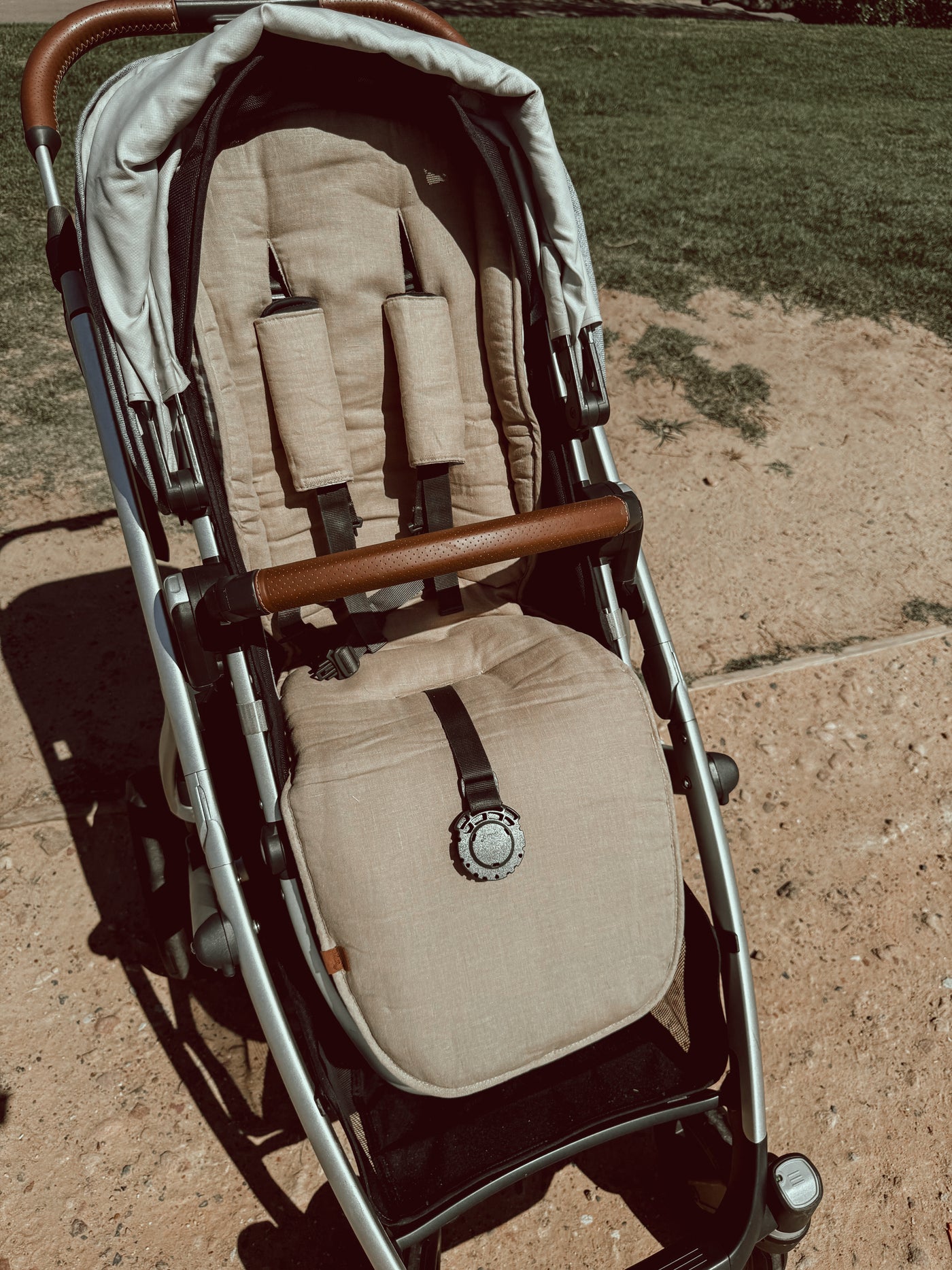 Sand Gingham & Sand Linen Uppababy Pram Liner - Ready to go - Audrey & Me