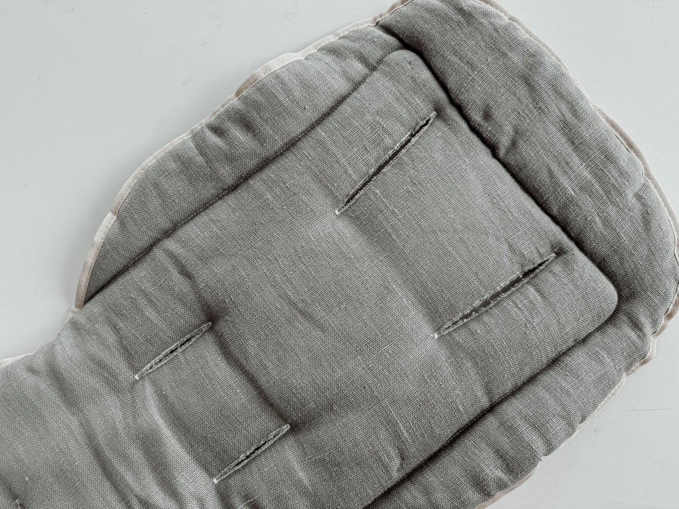 Pram Liner -Grey Linen - Audrey & Me