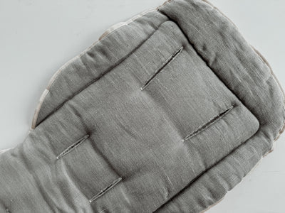 Pram Liner -Grey Linen - Audrey & Me