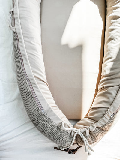 Baby Nest - Knitted Taupe - Audrey & Me