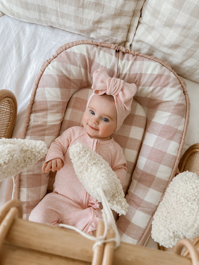 Baby Nest - Dusty Pink Gingham - Audrey & Me