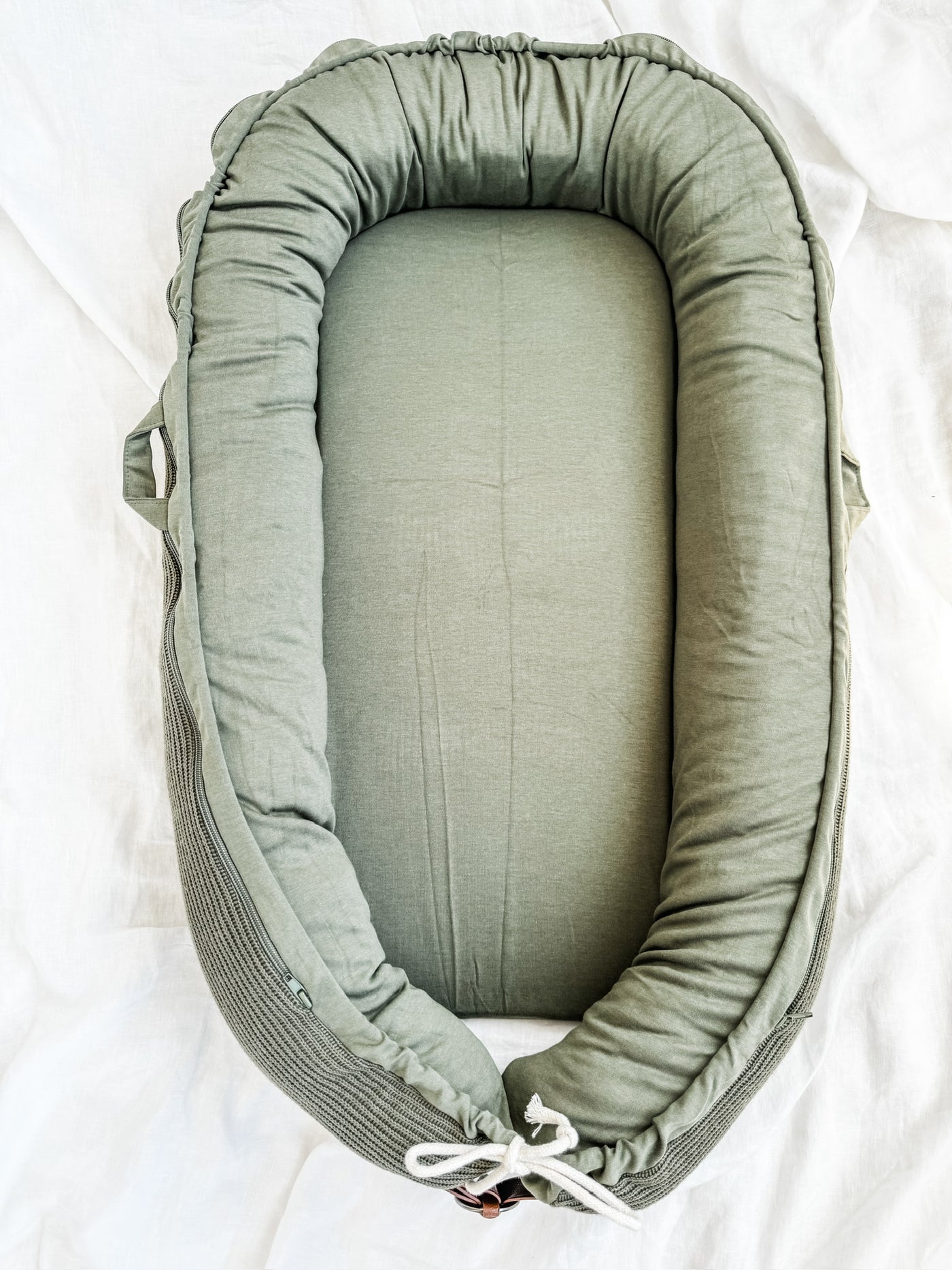 Baby Nest - Knitted Sage - Audrey & Me