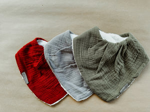 Bandana Bib Pack - Muslin Earth Tones Neutral - Audrey & Me