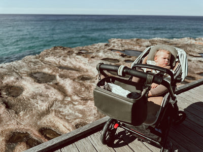 The Adapt Pram Caddy - Olive - Audrey & Me