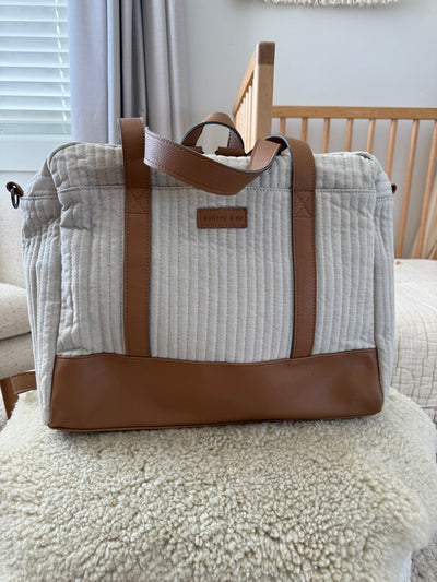 Sample Nappy Bag - Quilted Grey