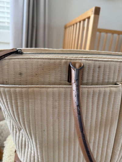 Sample Nappy Bag - Quilted Cream