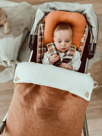 Uppababy Pram Liner - Flannel Nutmeg & Bronze Linen - Ready to go