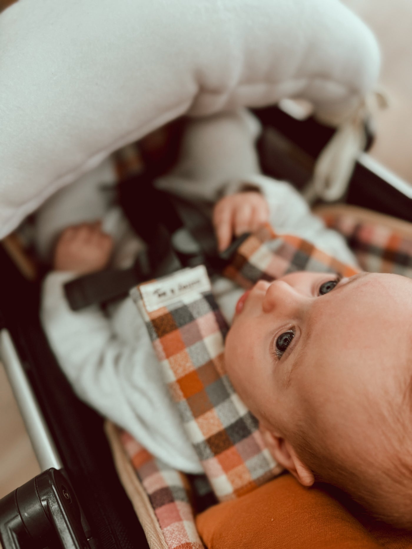 Uppababy Pram Liner - Flannel Nutmeg & Bronze Linen - Ready to go