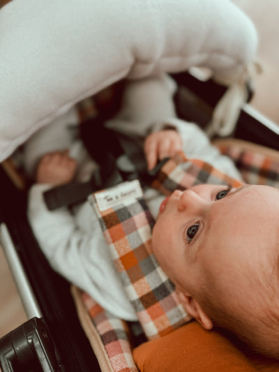 Uppababy Pram Liner - Flannel Nutmeg & Bronze Linen - Ready to go