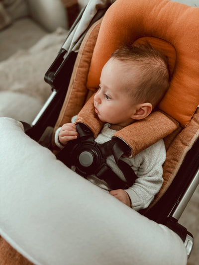 Uppababy Pram Liner - Flannel Nutmeg & Bronze Linen - Ready to go