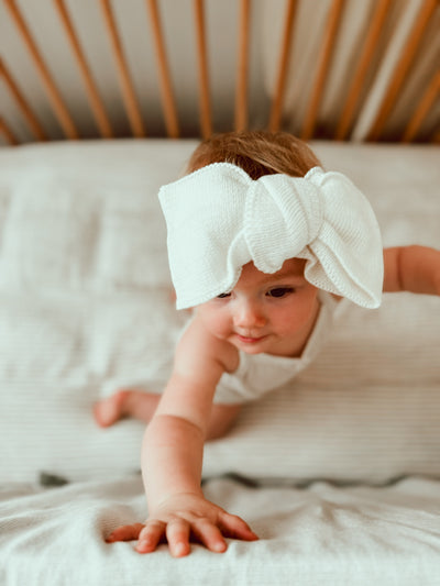 Organic Cotton Knit Bow - Audrey & Me