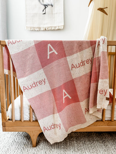 Personalised Gingham Blanket - Audrey & Me