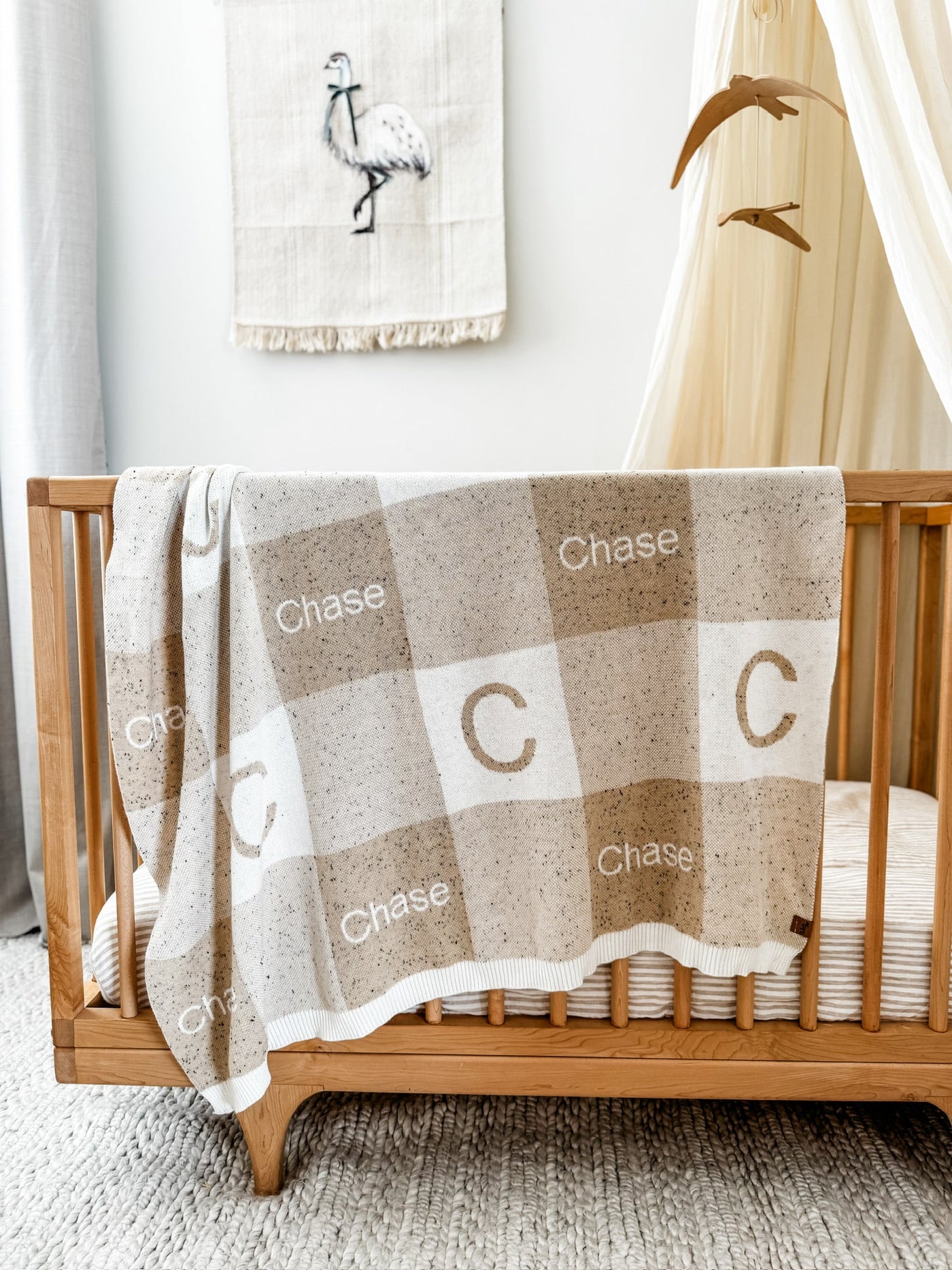 Personalised Gingham Blanket