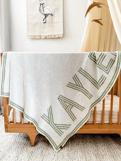 Personalised Name in Lines Blanket - Audrey & Me