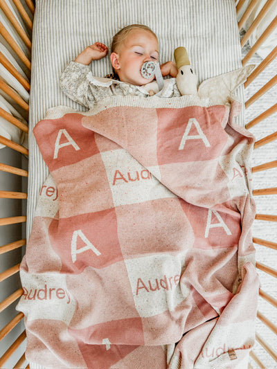 Personalised Gingham Blanket - Audrey & Me