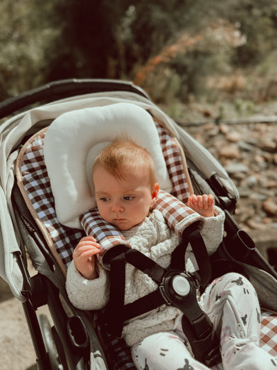 NEW Pram Liner - Chocolate Gingham