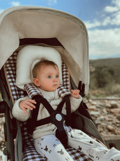 NEW Pram Liner - Chocolate Gingham