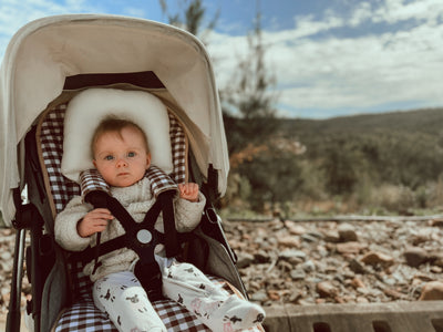 NEW Pram Liner - Chocolate Gingham