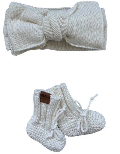 Organic Cotton Bow & Bootie Sets - Audrey & Me