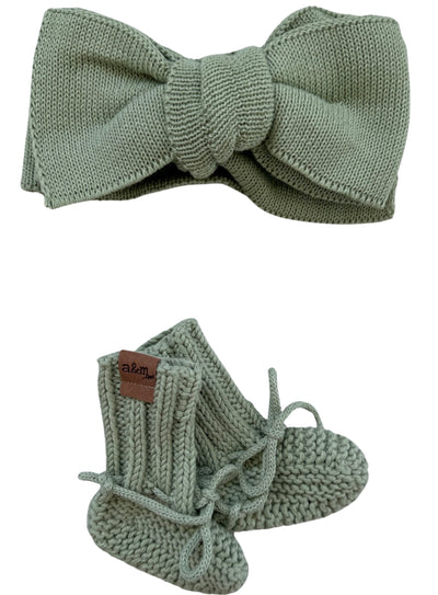 Organic Cotton Bow & Bootie Sets - Audrey & Me