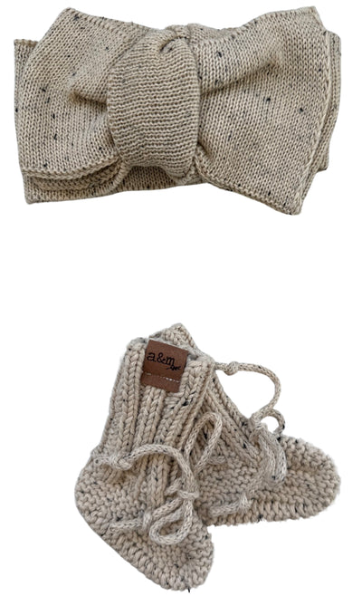Organic Cotton Bow & Bootie Sets - Audrey & Me