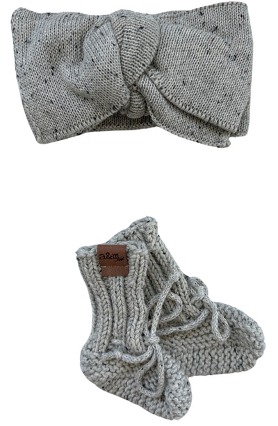Organic Cotton Bow & Bootie Sets - Audrey & Me