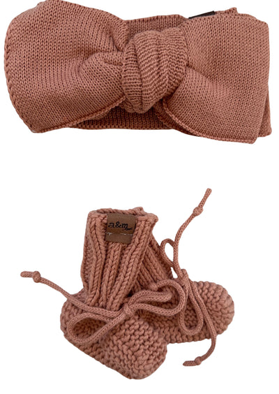 Organic Cotton Bow & Bootie Sets - Audrey & Me
