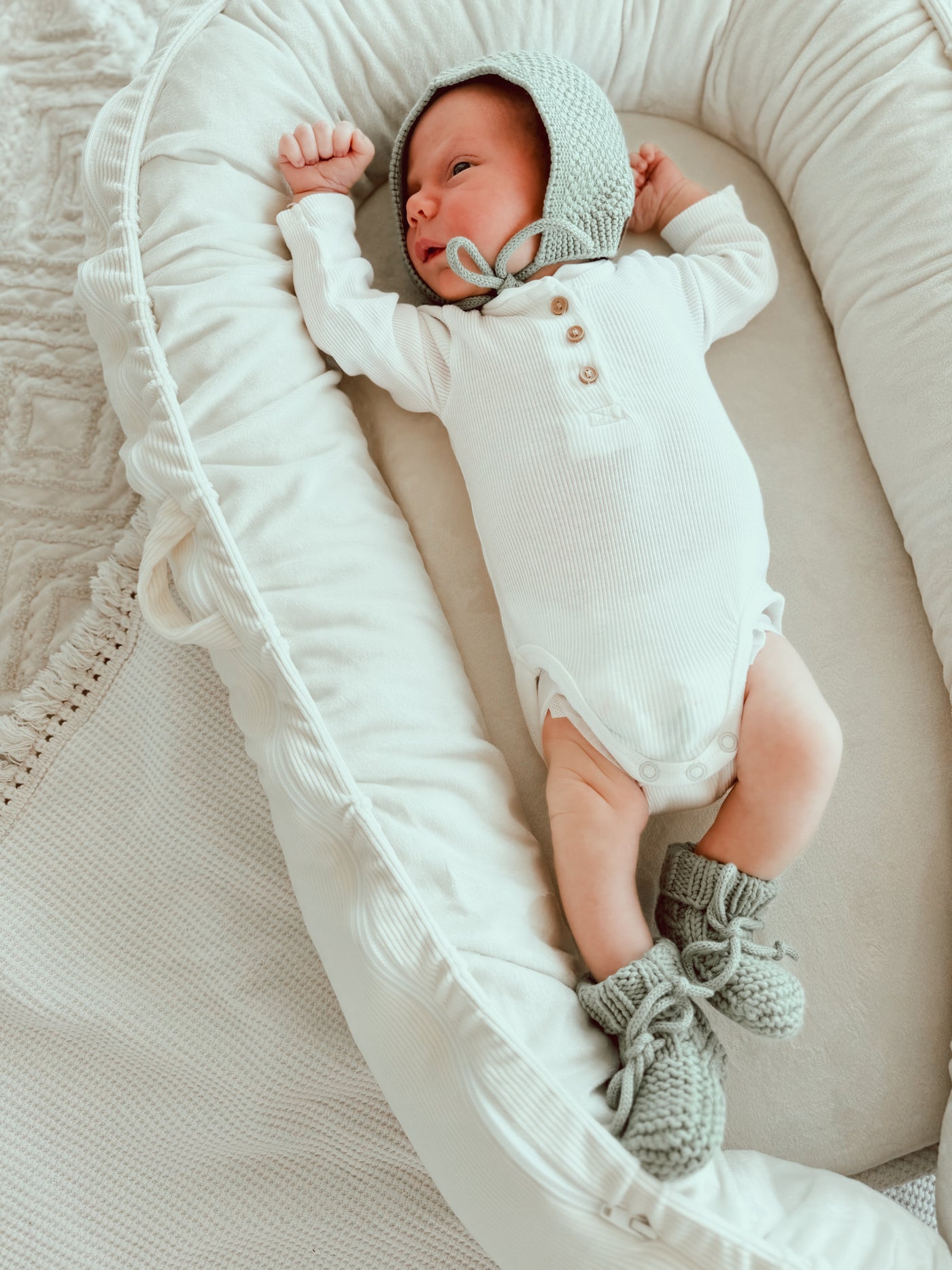 Bonnet & Booties Baby Gift Box - Boy