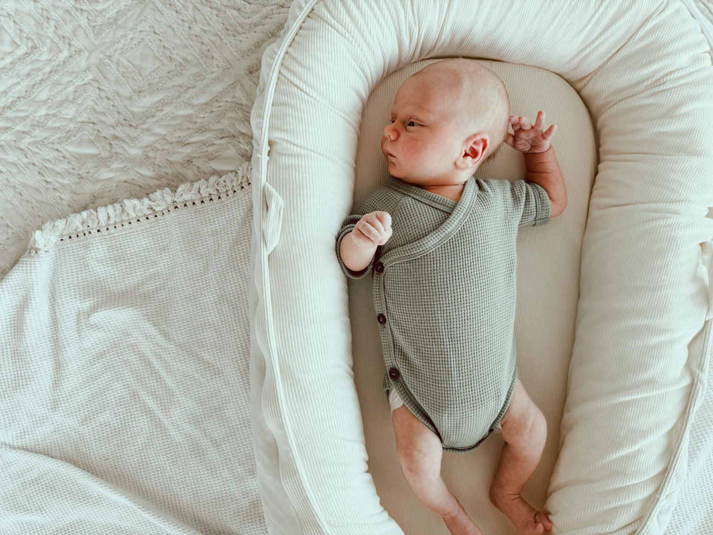 Organic Cotton Waffle Onesie