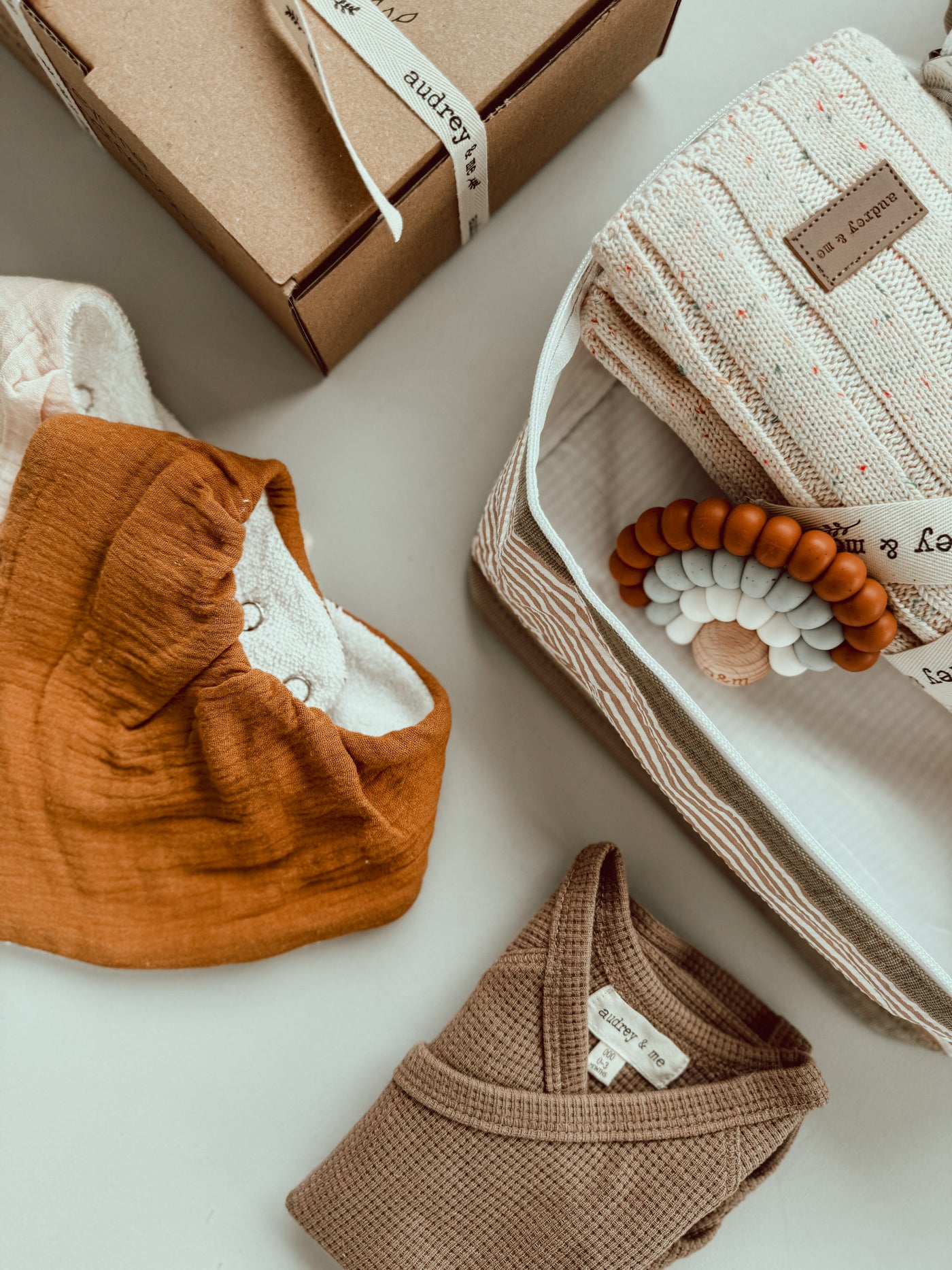 Personalised Baby Gift Box - Knit Blanket - Neutral