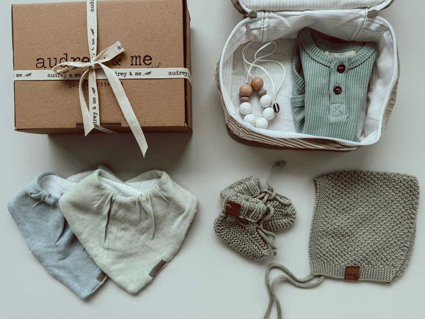 Bonnet & Booties Baby Gift Box - Boy