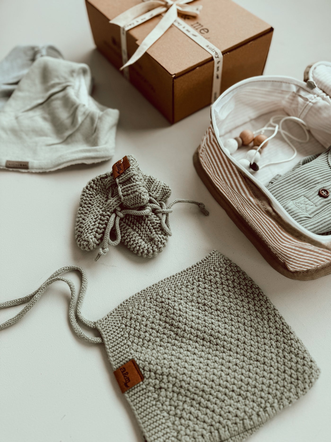 Bonnet & Booties Baby Gift Box - Boy