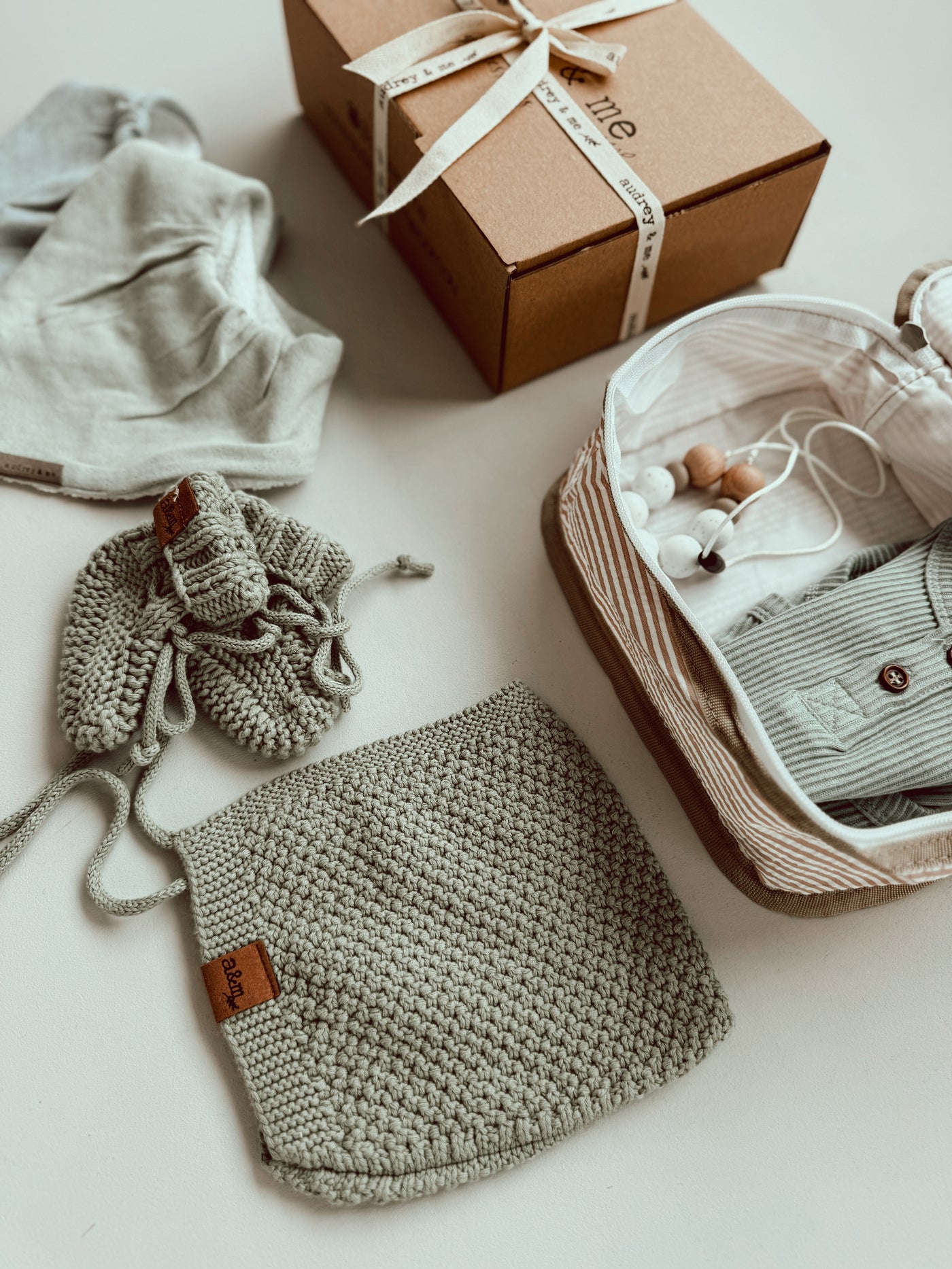 Bonnet & Booties Baby Gift Box - Boy
