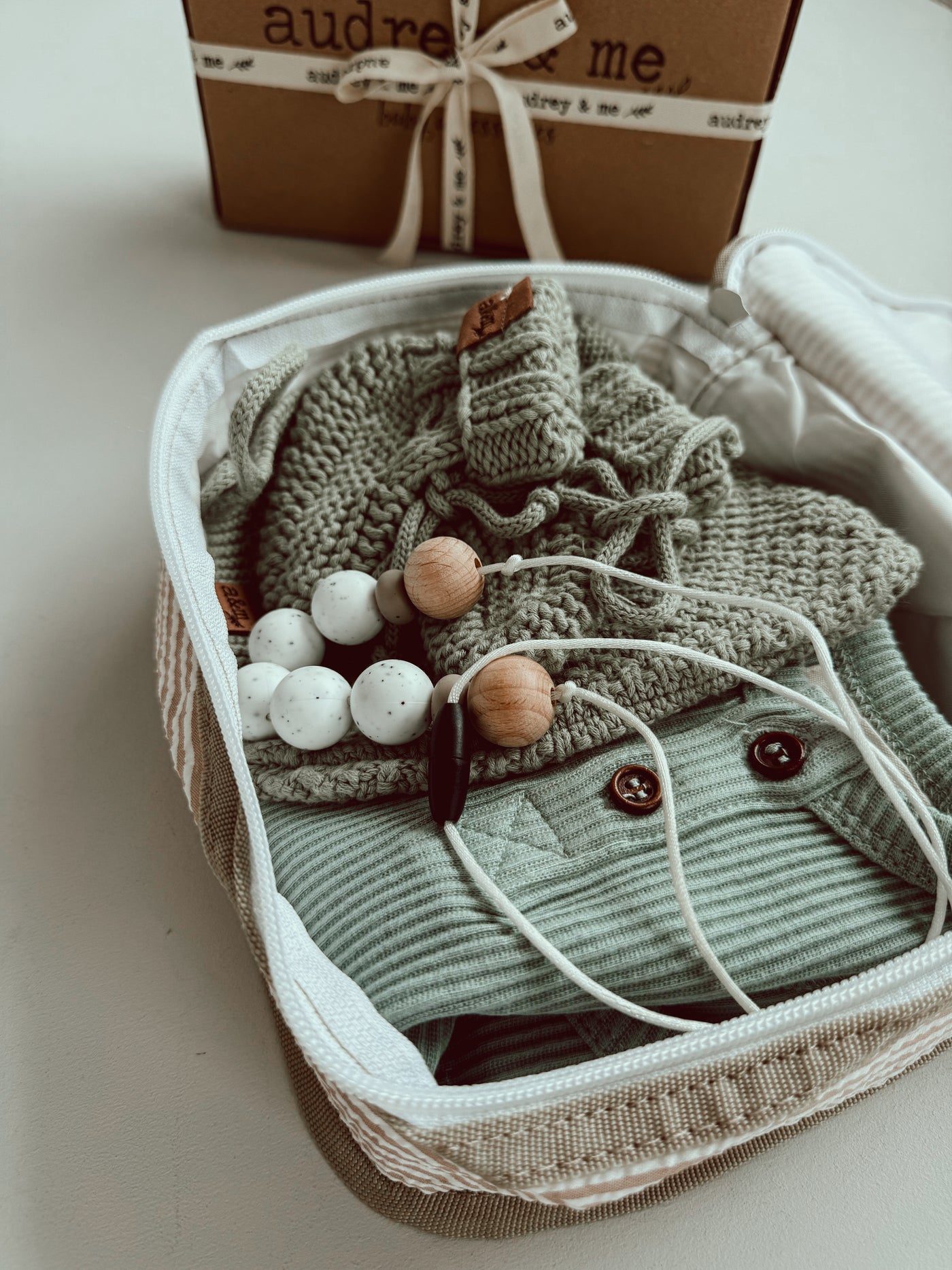 Bonnet & Booties Baby Gift Box - Boy
