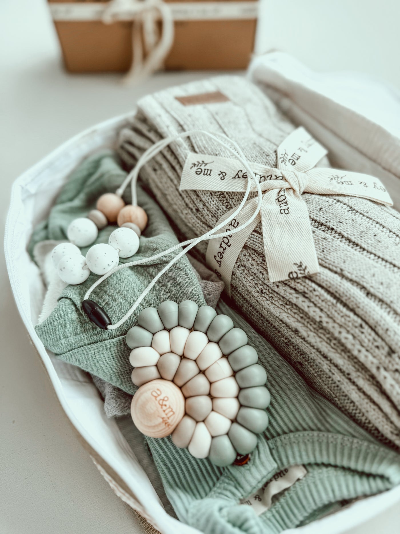 Personalised Baby Gift Box - Knit Blanket - Boy