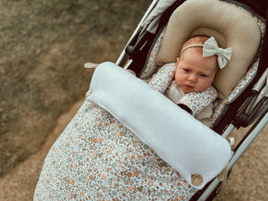 Pram Liner - Flannel Pastel Petals - Audrey & Me