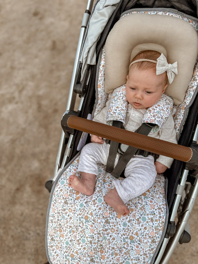 Pram Liner - Flannel Pastel Petals