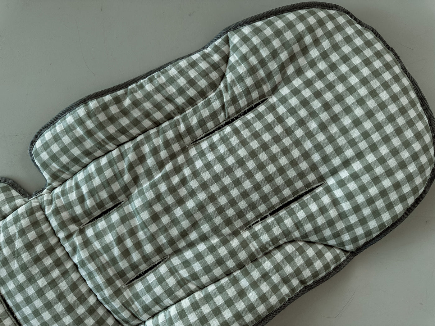 Pram Liner - Sage Gingham (Pre-order late Feb) - Audrey & Me