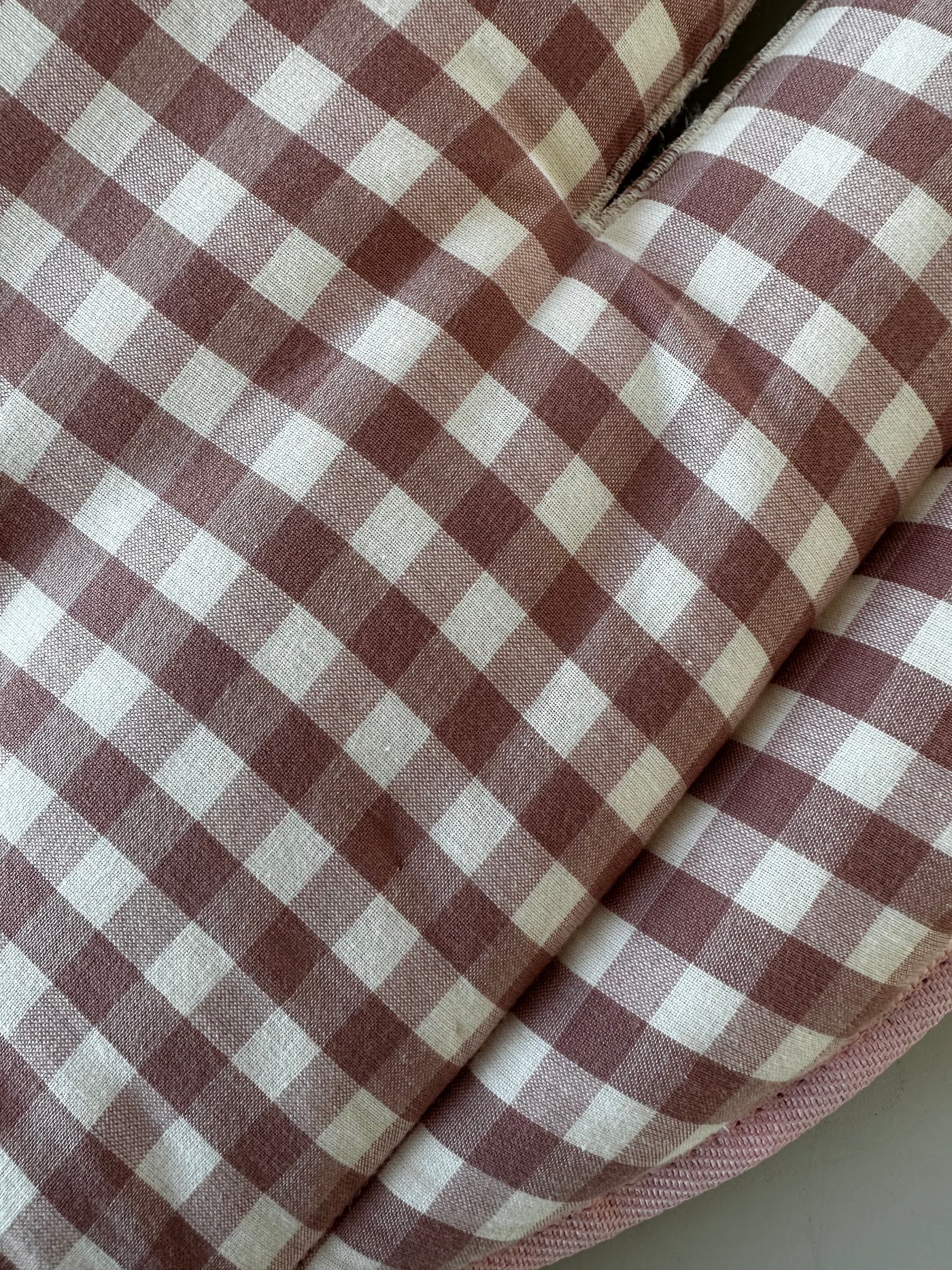 Pram Liner - Dusty Pink Gingham - Audrey & Me