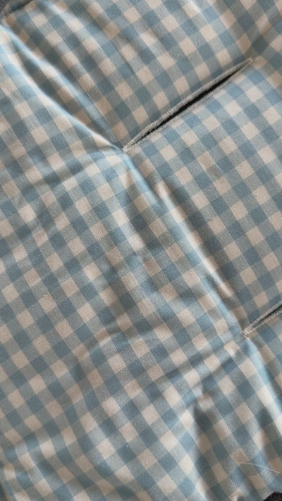 NEW Pram Liner - Blue Gingham (Pre-order June)