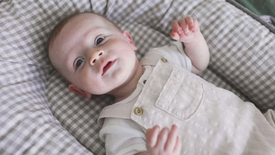 Baby Nest - Stone Linen & Gingham