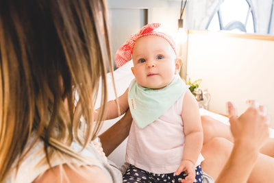 Bandana Bib - Aqua Dot - Audrey & Me
 - 2