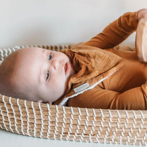 Bandana Bib - Bronze Muslin - Audrey & Me