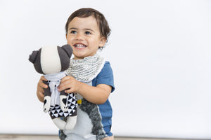 Bandana Bib - Dashed Black Ink - Audrey & Me