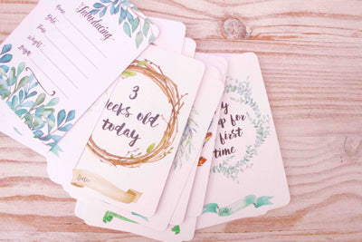 Milestone Cards - Watercolour Baby Boy - Audrey & Me