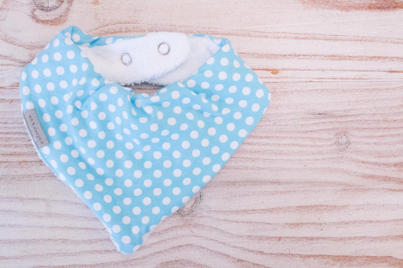 Bandana Bib - Light Blue Dots