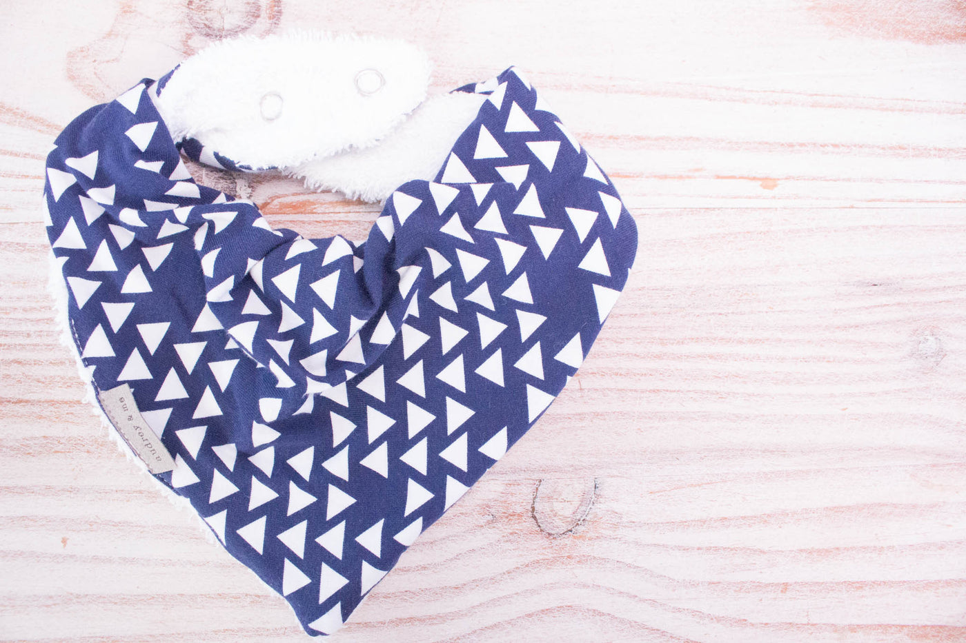 Bandana Bib - Blue Triangle - Audrey & Me